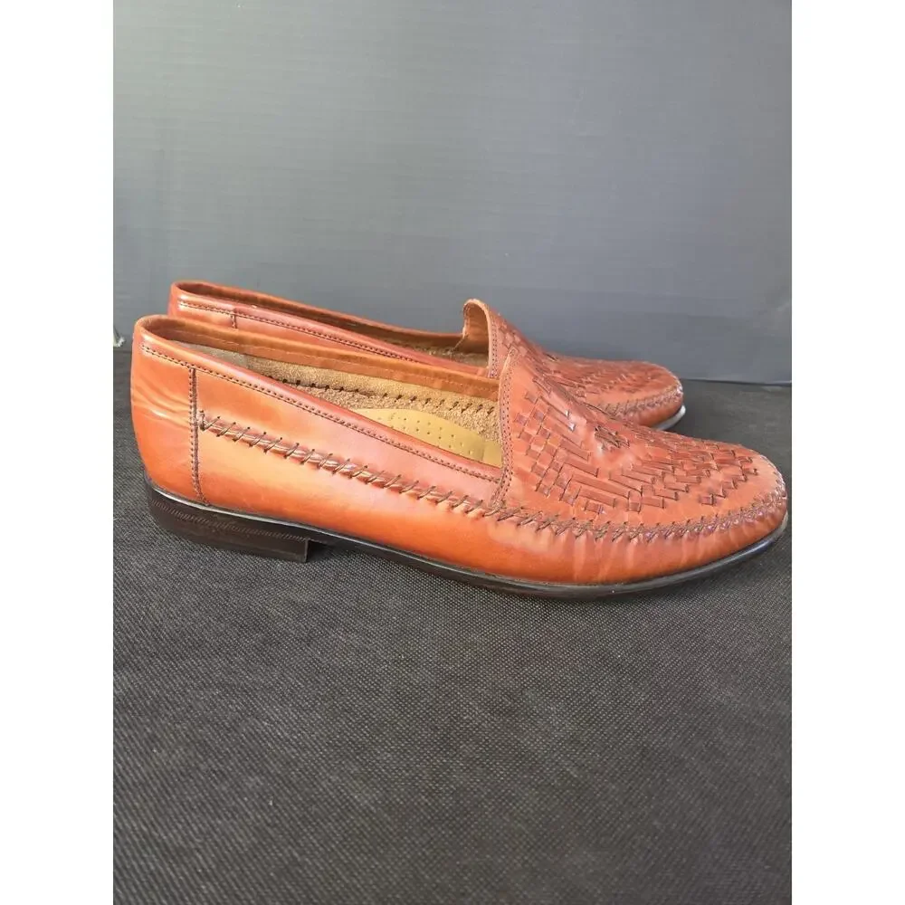 MENS SHOES 9.5 91/2 D GIORGIO BRUTINI BROWN LOAFERS VG CONDITION